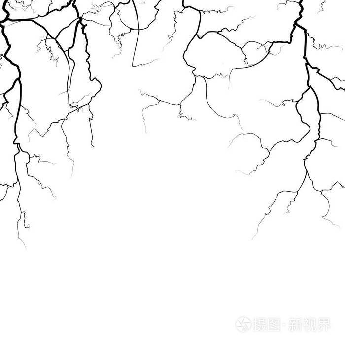 黑白色闪电矢量框架