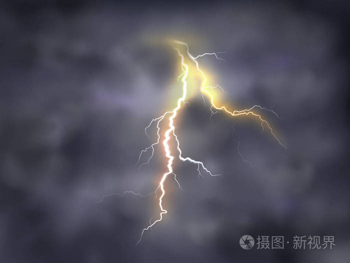 矢量夜背景与雷电插画-正版商用图片1s3n2x-摄图新视界