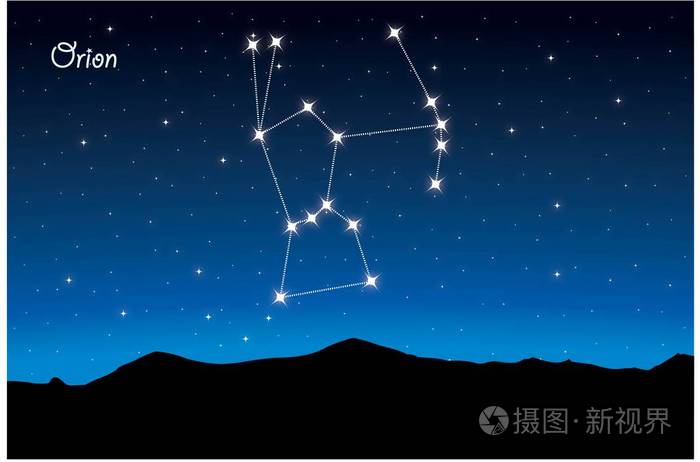 星座猎户座在深空