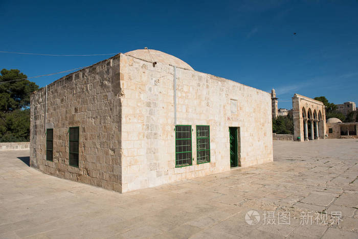 传统的伊斯兰建筑.耶路撒冷圣殿山,以色列