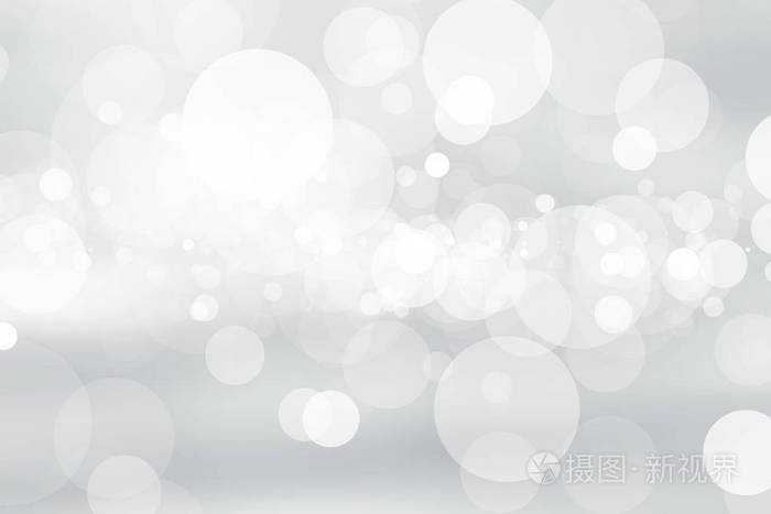 白色模糊抽象背景. 圣诞节模糊美丽闪亮的圣诞灯