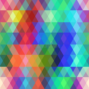 抽象的嬉皮士无缝图案与彩色菱形。 几何背景。 矢量