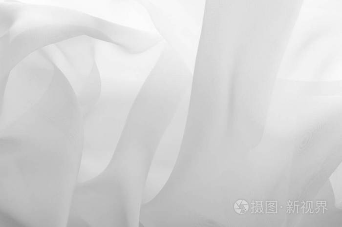 纹理背景图案. 丝绸织物的颜色是透明的白色. 抽象软雪纺纹理背景.