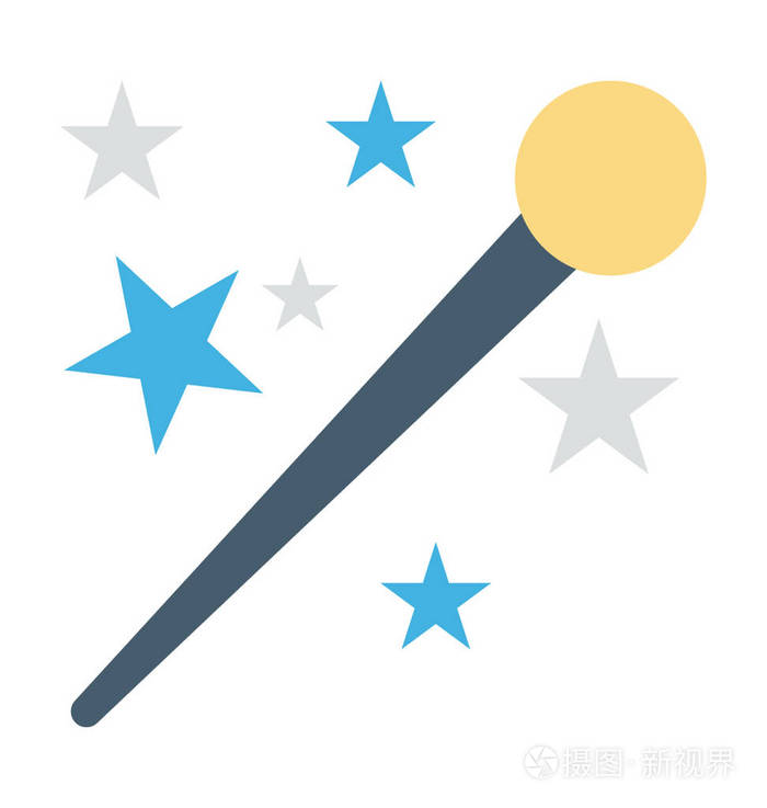魔杖彩色矢量图标