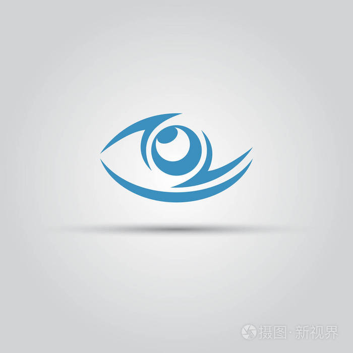 眼睛孤立矢量抽象图标