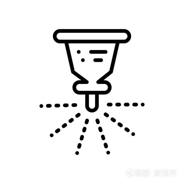 喷淋图标矢量在白色背景下隔离, 喷淋 si