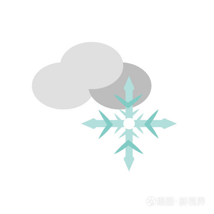在白色背景上隔离的雪图标矢量,雪透明标志天气符号