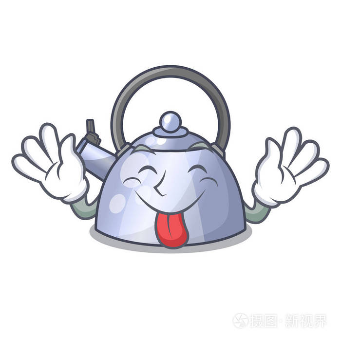 舌出不锈钢吹笛茶壶分离吉祥物