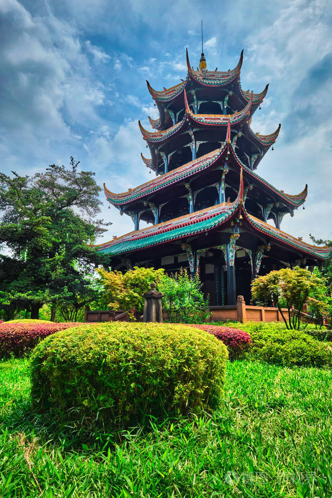 望江楼公园的望江亭.成都 四川 中国
