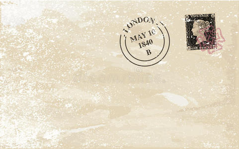 艺术 古董 便士 可收藏 邮件 信封 王冠 绘画 卡片 插图