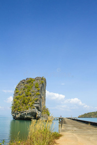 夏天 天空 海岸 泻湖 亚洲 美女 逃走 风景 悬崖 目的地