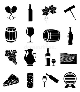 葡萄酒图标集