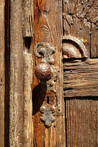 手柄 古董 纹理 金属 百叶窗 建筑学 进入 木材 古老的