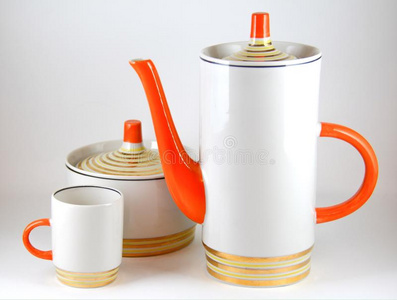 陶瓷器皿，咖啡或茶具