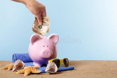 银行 海滩 假日 储蓄 自由 退休 金融 生长 照片 纸张