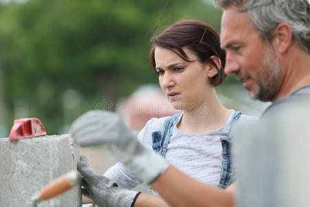 砖石建筑 教学 工具 学徒 学习 建设者 工匠 建设 教练