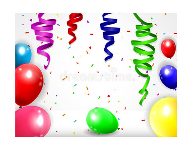 彩色气球生日背景