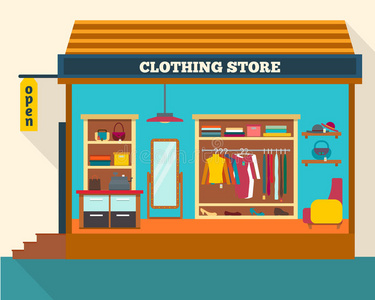 卡通服装店图片