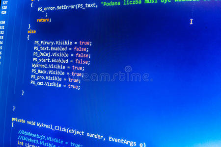 编程编码源代码屏幕。