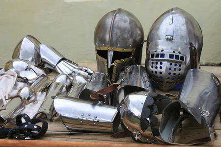 过去的 锁子甲 辩护 行业 骑士 身体 保护 金属的 织物