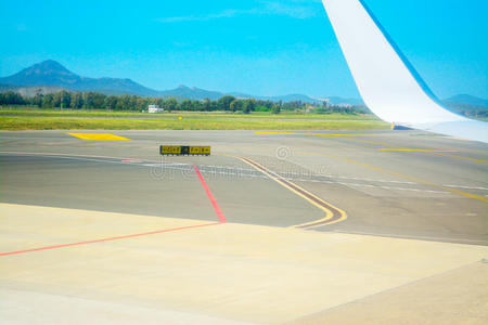 跑道 技术 沥青 机场 风景 空气 客机 运输 航空 起飞