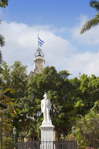 古巴。 哈瓦那。 卡洛斯曼努埃尔德塞佩德斯的雕像