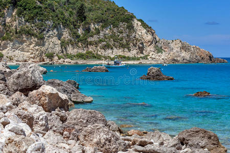 夏天 求助 天堂 放松 旅游业 地中海 全景 莱夫卡达 天空