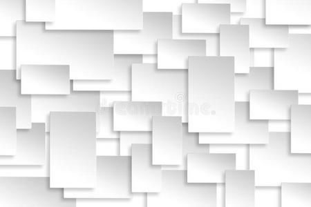 抽象纸矩形设计银色背景纹理。
