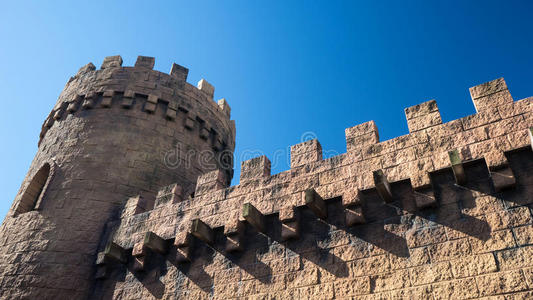 城堡塔和墙壁