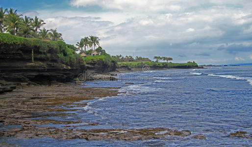 岩石 假日 小屋 龙目 地区 植物 海岸 自然 赤道 巴厘岛