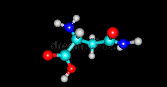 天冬酰胺分子在黑色上分离