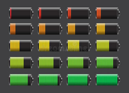 颜色 负载 蓄电池 能量 电池 艺术 指示器 充电器 细胞