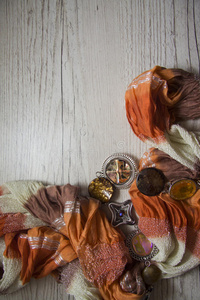 织物 材料 豪华 褶皱 欧根纱 聚集 金属 公司 米色 缎子