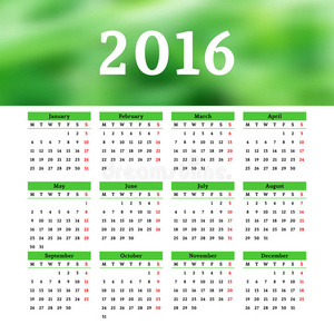 日历2016模板设计与标题图片