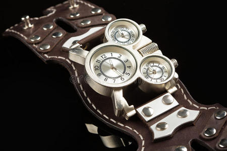 第二 模拟 金属 反射 时钟 手镯 蒸汽朋克 小时 珠宝