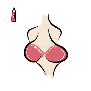 女性乳房素描为您的设计