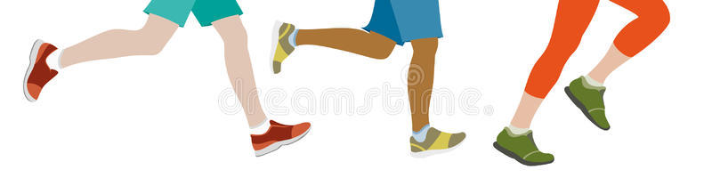 运动 插图 运动鞋 竞争 马拉松赛跑 健身 慢跑者 挑战