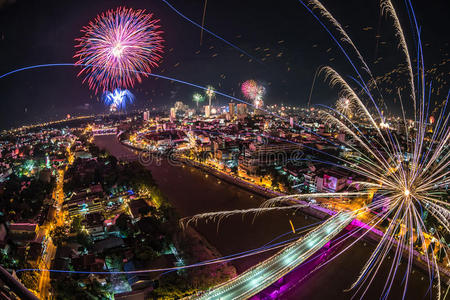 建筑 聚会 倒计时 城市 新的 美丽的 节日 风景 建筑学