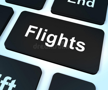 海外假期或假期预订的航班计算机密钥