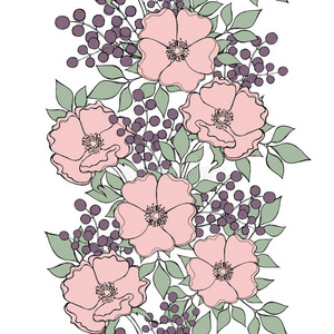 树叶 花束 绘画 收集 分支 插图 帕斯 植物学 颜色 花的