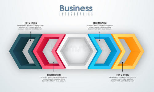 创意商业信息图表布局与元素。