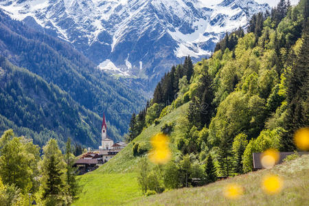 南方 坎波 高地 阿尔卑斯山 蒂罗尔 高峰 教堂 假日 徒步旅行
