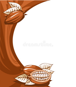 棕色可可豆静物抽象背景垂直设计