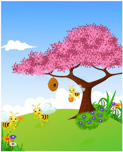 可爱的蜜蜂卡通为你设计