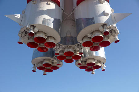 太空火箭发动机的底部细节