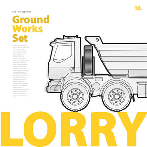 职业 挖掘机 劳动 插图 基础 建造 卡车 重的 公路 建设
