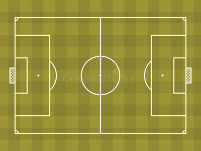 足球场或足球场俯视图