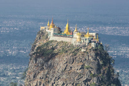 宗教 佛教徒 修道院 缅甸 圣地 岩石 帕亚 朝圣 亚洲