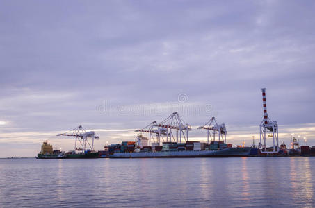 物流 传送 商业 经济 货运 港口 重的 货船 行业 进口