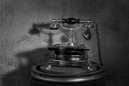 偶像 拨号 装置 拨号程序 电话 接受者 桌子 电线 古董